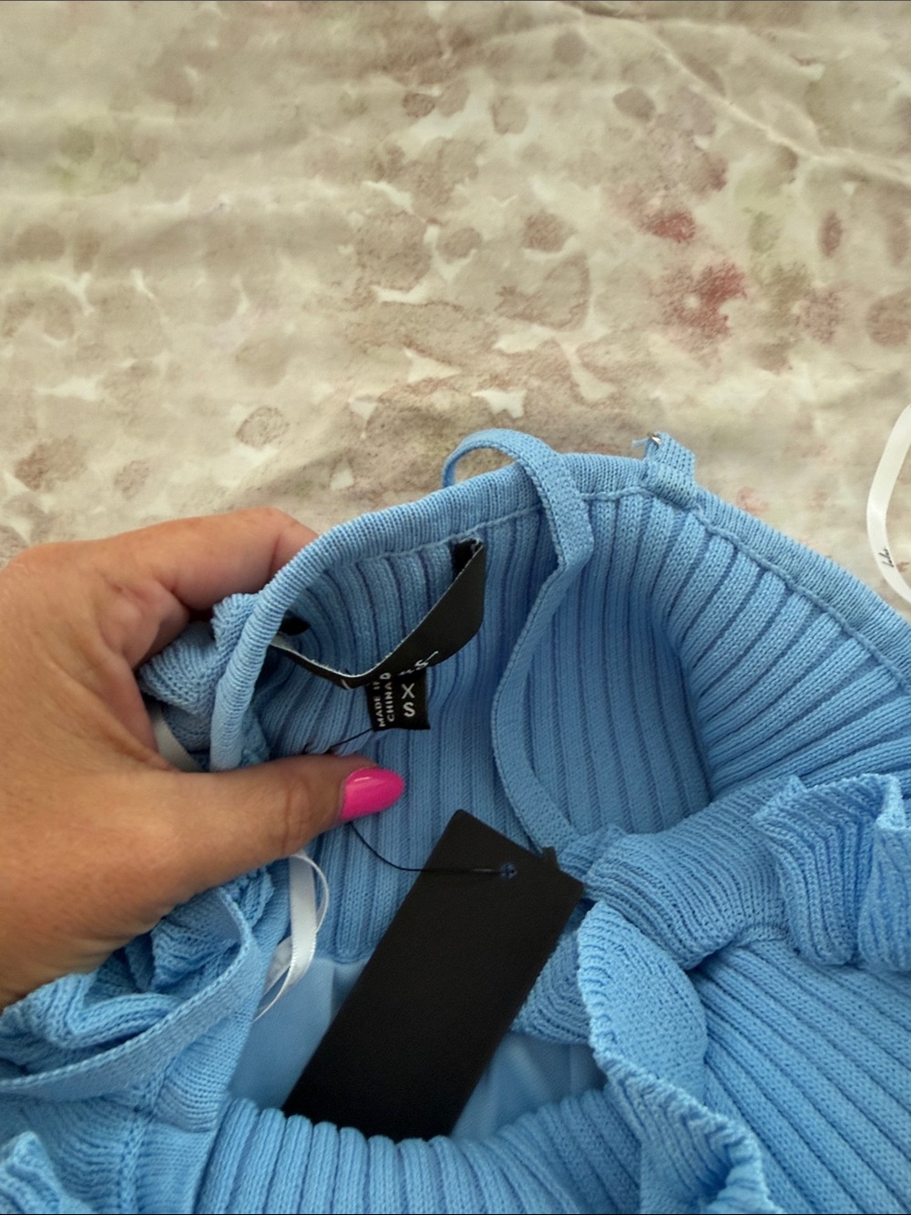 Lulu's Light Blue Ruffle Knit Sundress - Picture 2 of 2